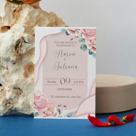 結婚お祝い招待状エレガント- Keepsake 招待状