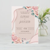 結婚お祝い招待状エレガント- Keepsake 招待状 (スタンド正面)