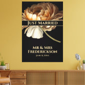 結婚お祝い絵を描花たった今結婚しました キャンバスプリント (インサイチュ (リビング))