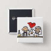 結婚お祝い 缶バッジ (正面&裏面)