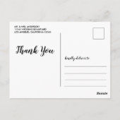 結婚さんのフォトホワイトカスタムスクリプト ポストカード (裏面)