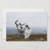 結婚さんの写真シンプルエレガント モダン サンキューカード (裏面)