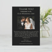 結婚さんの写真 – ありがとう – 花とハート 招待状 (スタンド正面)