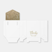 結婚さんの金ゴールドエレガントグリッターお願い フェイバーボックス (折り畳みなし)