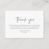 結婚さんシンプルに感謝、モダンScript Dark Gray エンクロージャーカード (正面)