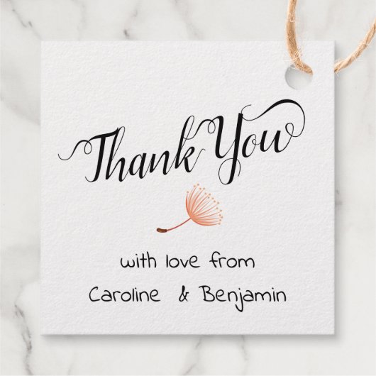 結婚さん愛するハートのお洒落花 フェイバータグ (裏面)