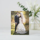 結婚さん感謝（縦型 – フルフォト） ポストカード (スタンド正面)