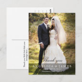 結婚さん感謝（縦型 – フルフォト） ポストカード (正面/裏面)