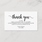 結婚さん素朴に感謝モダンシンプルScript Enc エンクロージャーカード (正面)