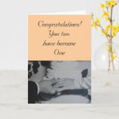 結婚さん – おめでとう！お前たち二人は カード (黄色い花)