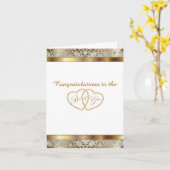 結婚さん – 新郎新婦おめでとう カード (黄色い花)