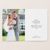 結婚さんTHANK YOU coule mr & mrs モダンscript 箔カード (内部)