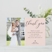 結婚さんTHANK YOU photography エレガント赤面 サンキューカード (スタンド正面)