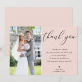 結婚さんTHANK YOU photography エレガント赤面 サンキューカード (正面/裏面)