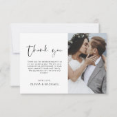 結婚さんThanks You Photo Minimalistシンプル サンキューカード (正面)
