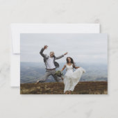 結婚さんThanks You Photo Minimalistシンプル サンキューカード (裏面)