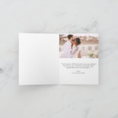 結婚さんThanks You Photo Minimalistシンプル サンキューカード (内部)