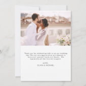 結婚さんThanks You Photo Minimalistシンプル サンキューカード (裏面)