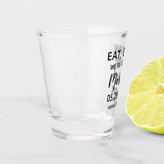 結婚したい飲み物の日付を保存 ショットグラス (左)