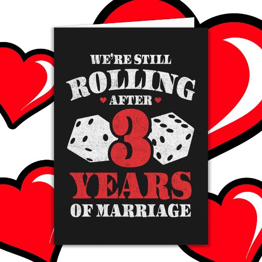 結婚したおもしろい3年結婚3周年 カード