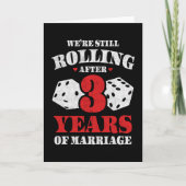結婚したおもしろい3年結婚3周年 カード (正面)