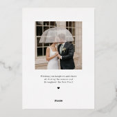 結婚したての夫婦のためのホリデーカード 結婚おめでとう フォイル加工 箔シーズンカード (裏面)