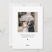 結婚したての夫婦のための楽しいホリデー写真カード シーズンカード (裏面)