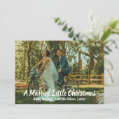 結婚したての小さなクリスマス 新婚 カード (スタンド正面)