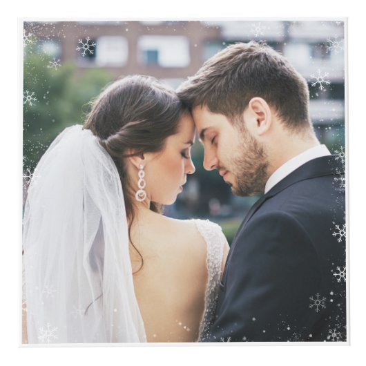 結婚したての幸せな新婚夫婦の初めてのクリスマス写真 フォトキューブ (右)