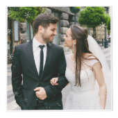 結婚したての幸せな新婚夫婦の初めてのクリスマス写真 フォトキューブ (正面)