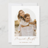 結婚したての洗練されたエレガントなクリスマス写真カード 招待状 (正面)