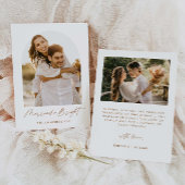 結婚したての洗練されたエレガントなクリスマス写真カード 招待状