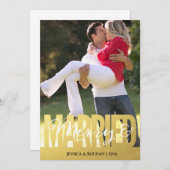 結婚したで及びメリーなペーパー写真カード シーズンカード (正面/裏面)