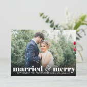 結婚したで及びメリーな|の結婚式|のクリスマス シーズンカード (スタンド正面)