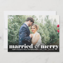 結婚したで及びメリーな|の結婚式|のクリスマス シーズンカード