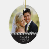 結婚したで、メリーな休日のオーナメント セラミックオーナメント (右)