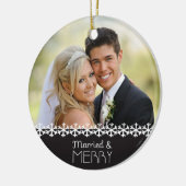 結婚したで、メリーな休日のオーナメント セラミックオーナメント (左)