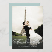 結婚したで、メリーな休日の写真カード シーズンカード (正面/裏面)