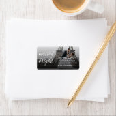 結婚したで、明るいクリスマスの写真の宛名ラベル ラベル (インサイチュ)