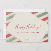 結婚したとニューメリーリュウズのクリスマスの赤い写真 シーズンカード (裏面)