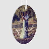 結婚したとメリーの結婚クリスマス写真 オーナメント (正面)