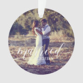 結婚したとメリーの結婚クリスマス写真 オーナメント (正面)