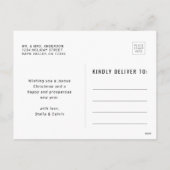 結婚したとメリーの結婚写真黒 シーズンポストカード (裏面)