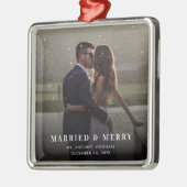 結婚したとメリーの結婚写真 メタルオーナメント (左)