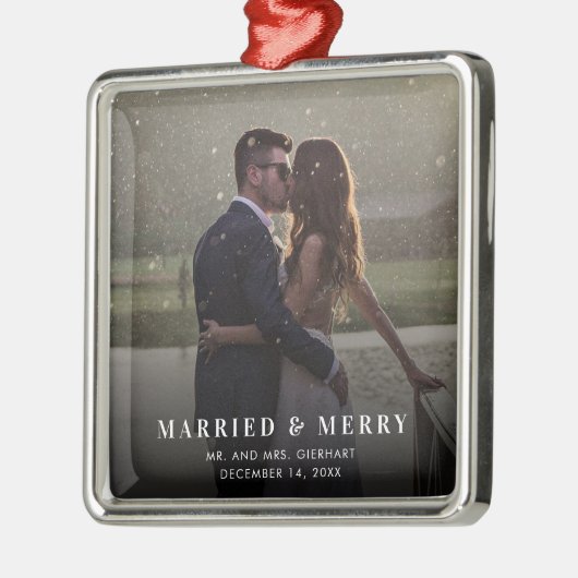 結婚したとメリーの結婚写真 メタルオーナメント (左)