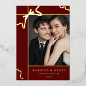 結婚したとメリーの結婚写真 箔シーズンカード (正面)