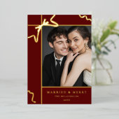 結婚したとメリーの結婚写真 箔シーズンカード (立ち正面)