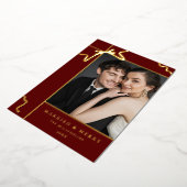 結婚したとメリーの結婚写真 箔シーズンカード (回転した状態)