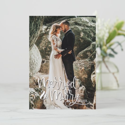 結婚したとメリー初めてのクリスマス結婚の写真 シーズンカード (スタンド正面)