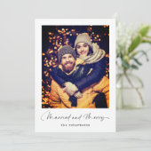 結婚したとメリー | クリスマスモダンの写真 シーズンカード (スタンド正面)